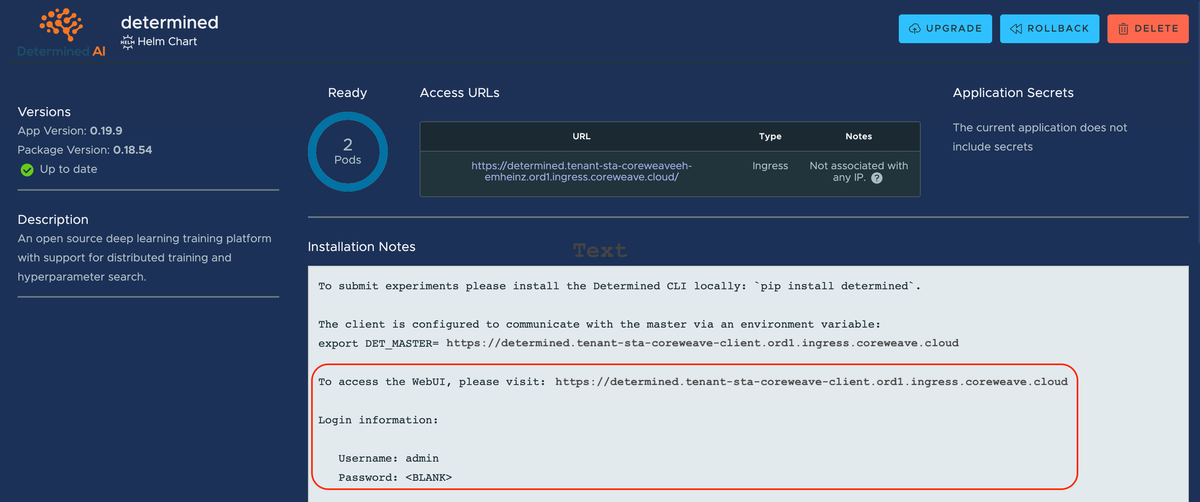 The Web UI access info in the post-launch notes